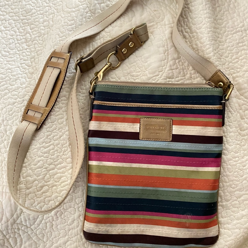 Coach stripes purse